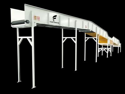 Tumble-back roller chain conveyors